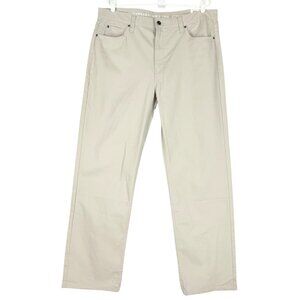 NWT Smiths Workwear Men Relaxed 5-Pocket Stretch Light Stone Canvas Pants 36x34